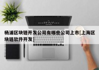 杨浦区块链开发公司有哪些公司上市[上海区块链软件开发]