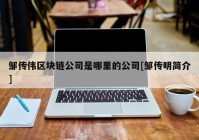 邹传伟区块链公司是哪里的公司[邹传明简介]